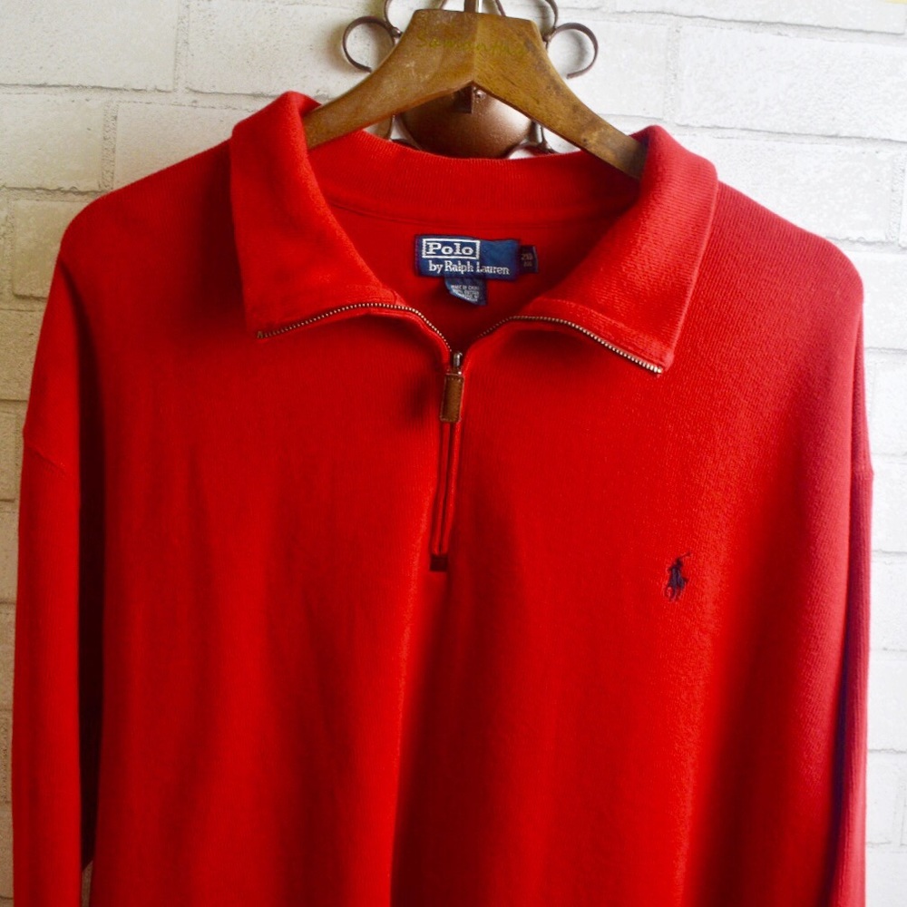 Polo by Ralph Lauren Half Zip Sweater Pull Over - Picture 3 of 8
